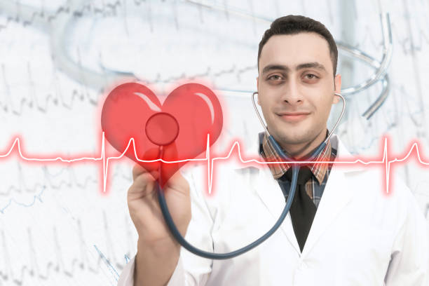 istock Male doctor using stethoscope heart pulse 979955816