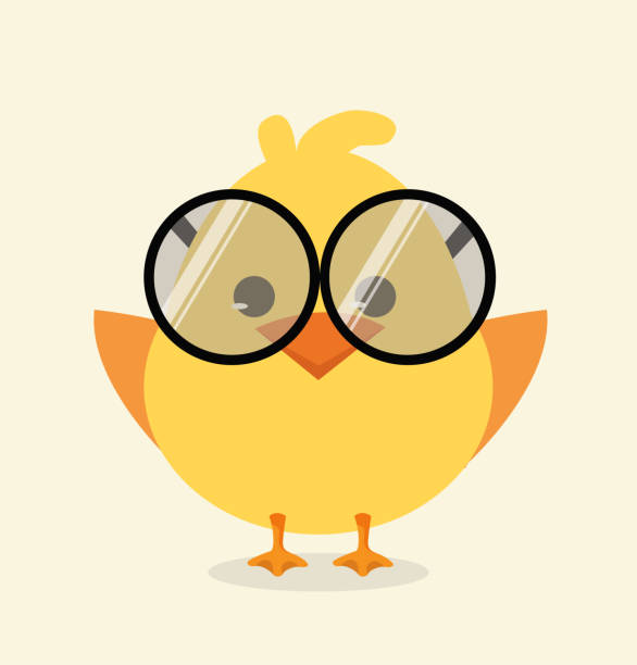 Cute Baby Chick With A Glasses Stock Illustration - Download Image Now -  Duck - Bird, Emoticon, Animal - iStock