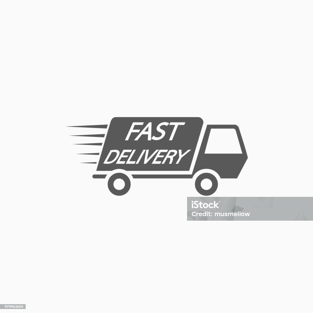 fast delivery icon Moving Van stock vector