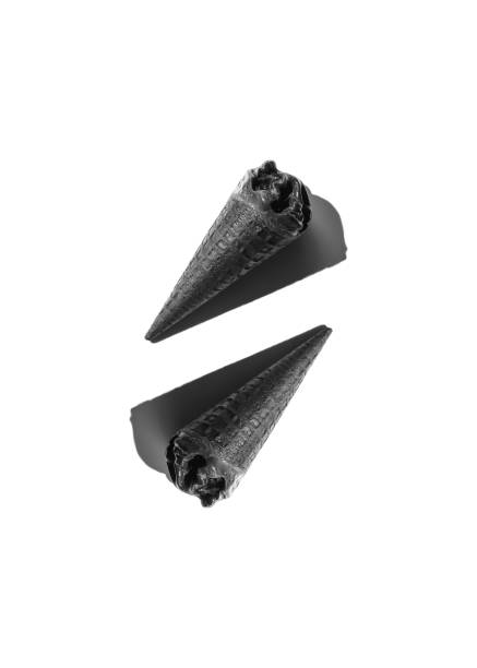 istock top view of two black ice cream on white 979968364