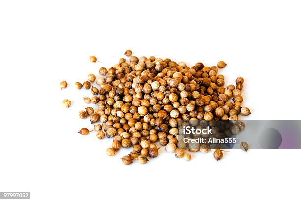 Cilantro Seeds On White Stock Photo - Download Image Now - Coriander Seed, Cilantro, Seed
