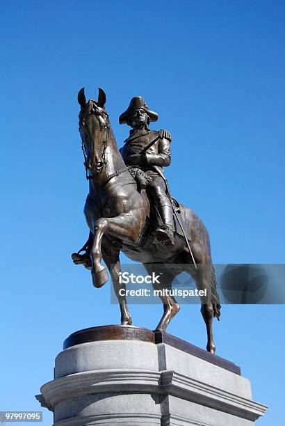 George Washington Statue In The Boston Public Garden Stock Photo - Download Image Now