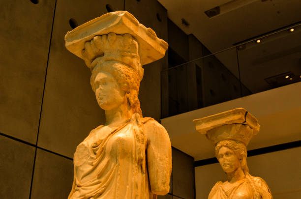 An old statue of an ancient warrior