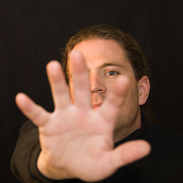 istock Portrait of man saying NO 97997245