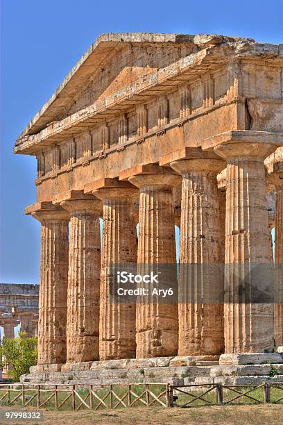 Tempio Di Poseidone Hdr - Fotografie stock e altre immagini di Paestum - Paestum, Antica Grecia, Antica Roma