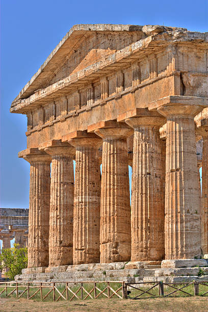 Poseidon temple (Paestum, Italy) HDR  temple of neptune doric campania italy stock pictures, royalty-free photos & images
