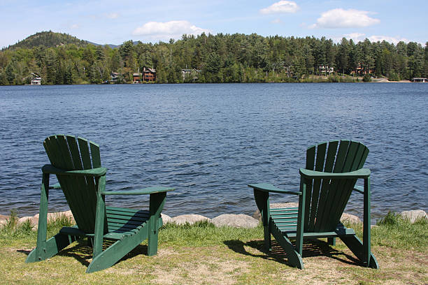 istock adirondack chair by lakeside 97999134
