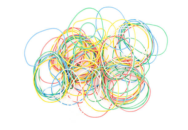 istock colored rubber rings on the white background 97999575