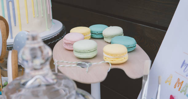 istock macaroons, meringues, gingerbread at a children's party close-up. 980001560