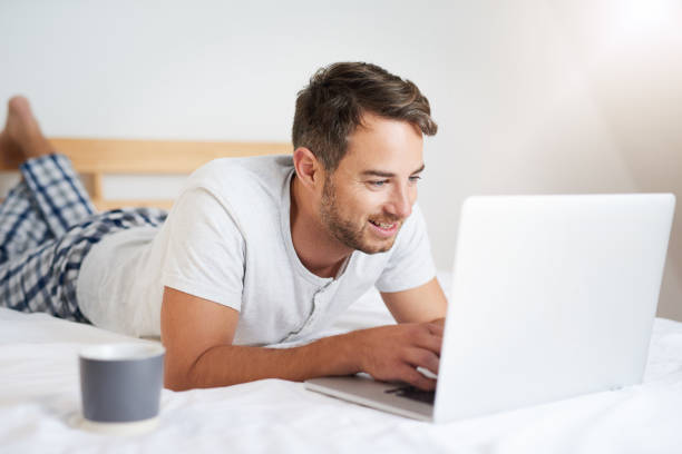 istock Coffee and wifi, all he needs to stay woke 980012600