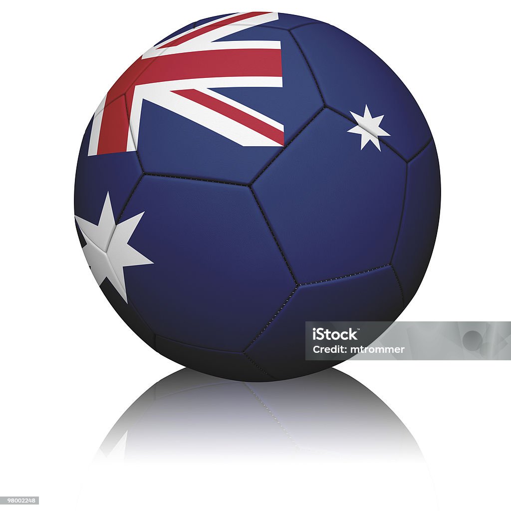 Bandera australiana de fútbol - Foto de stock de Australia libre de derechos