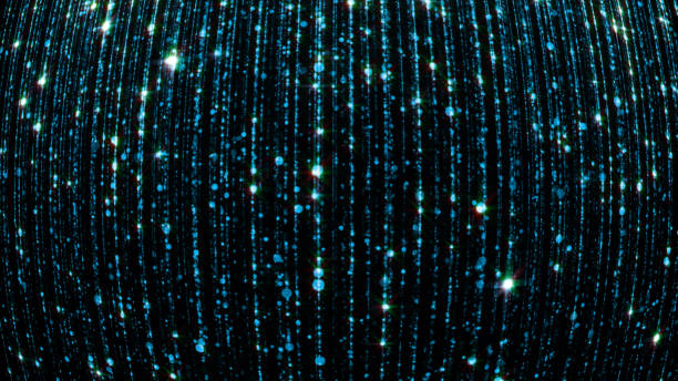 istock 3D rendering of abstract falling bright particles. Glamorous rain for background 980035154