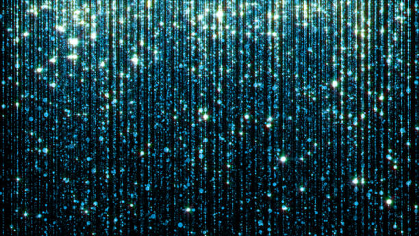istock 3D rendering of abstract falling bright particles. Glamorous rain for background 980035286