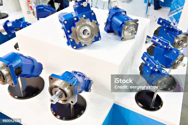 Axial Piston Pump And Hydraulic Motor Stock Photo - Download Image Now - Water Pump, Hydraulics, Oil Pump