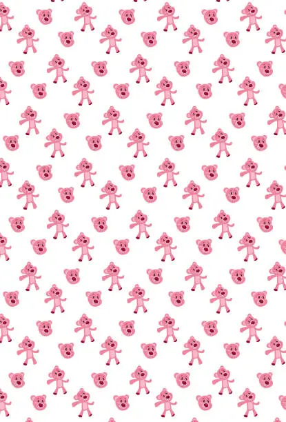 Vector illustration of Teddy Bear Pattern