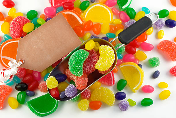 colorido fundo de halloween com marca em branco - gum drop copy space sweet food gelatin dessert imagens e fotografias de stock