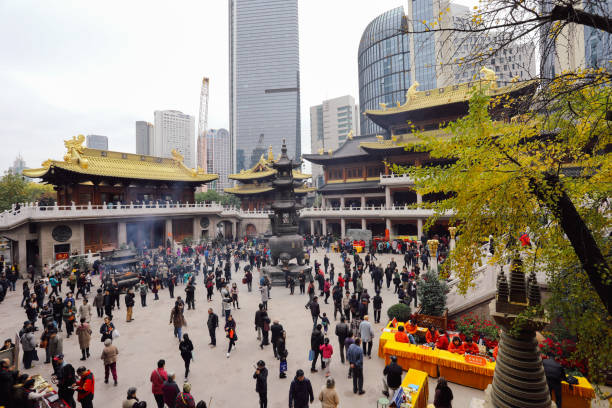 istock Shanghai China Jingan Buddhist temple 980049706
