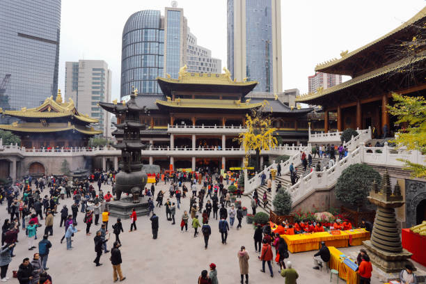 istock Shanghai China Jingan Buddhist temple 980050142