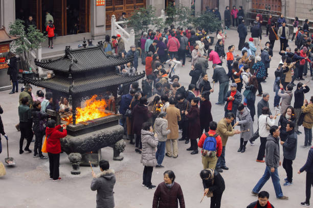 istock Shanghai China Jingan Buddhist temple 980050316