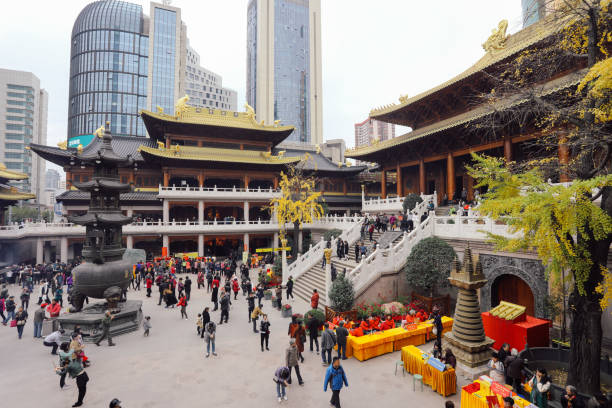 istock Shanghai China Jingan Buddhist temple 980050658