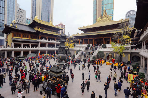 istock Shanghai China Jingan Buddhist temple 980053100