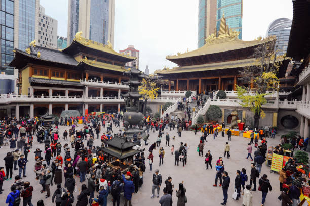 istock Shanghai China Jingan Buddhist temple 980053174
