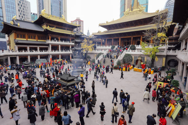 istock Shanghai China Jingan Buddhist temple 980053460