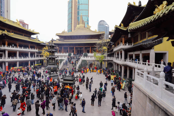 istock Shanghai China Jingan Buddhist temple 980053572