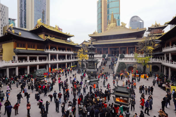 istock Shanghai China Jingan Buddhist temple 980053654