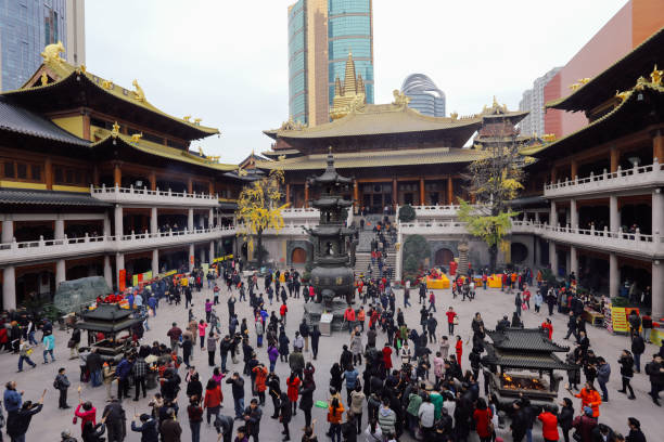 istock Shanghai China Jingan Buddhist temple 980053826