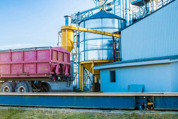 istock Agricultural equipment and granary close-up, Latvia 980053882