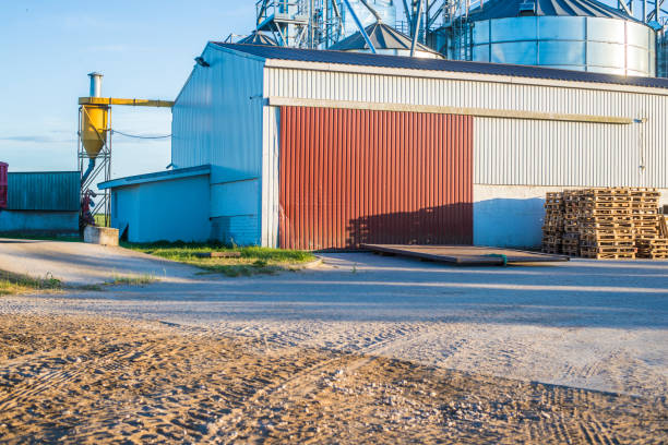 istock Agricultural equipment and granary close-up, Latvia 980053896