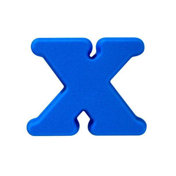 istock letter X uppercase alphabet plastic on white background with Clipping path 980109658