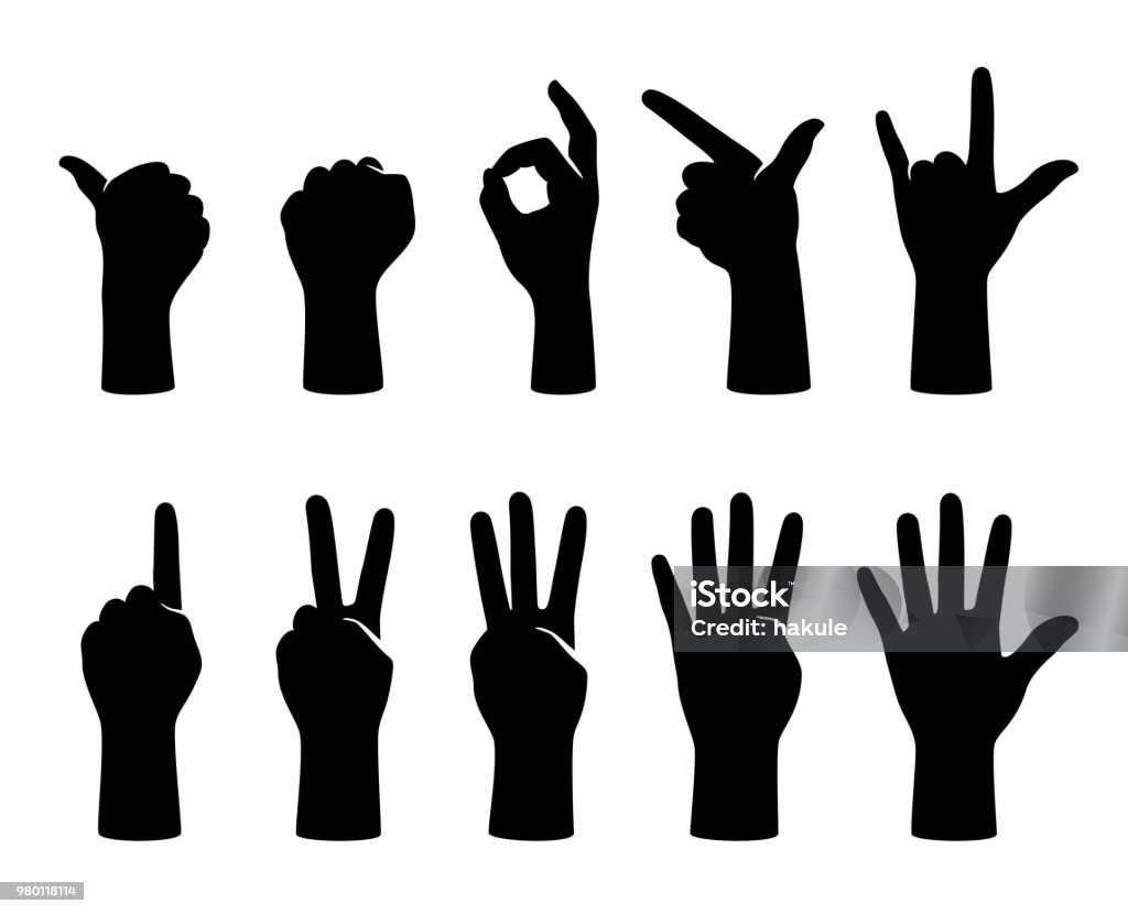 hand gesticulate symbol set, vector illustration Hand stock vector