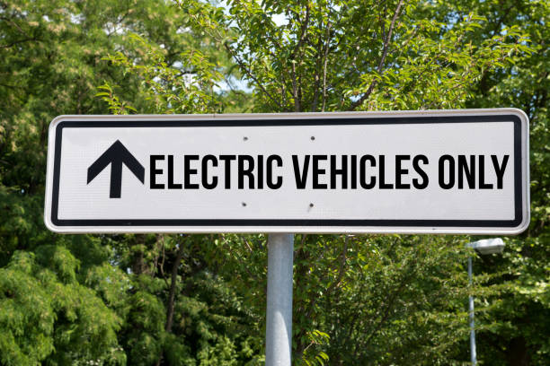 istock A sign indicates an area only for electric vehicles 980122960
