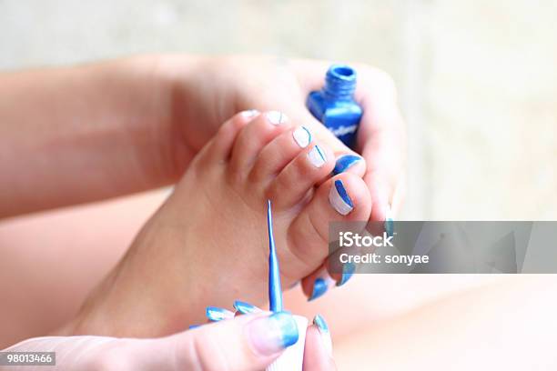 Pedicure Stock Photo - Download Image Now - Blue, Child, Childhood