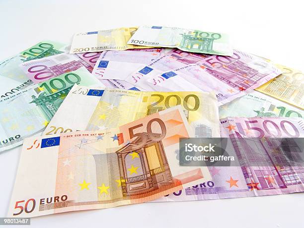 Euro - Fotografie stock e altre immagini di Attività bancaria - Attività bancaria, Banconota, Banconota EURO