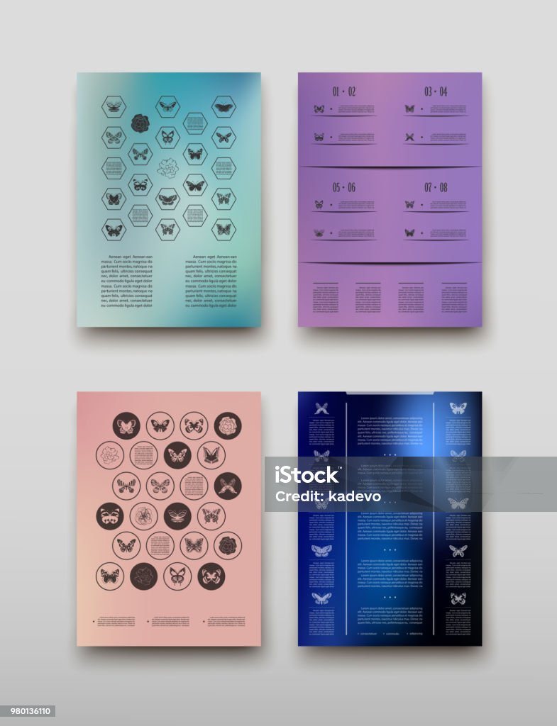 Infographic Leaflet Example Leaflet Cover Infographics Presentation Abstract Geometric Background ...