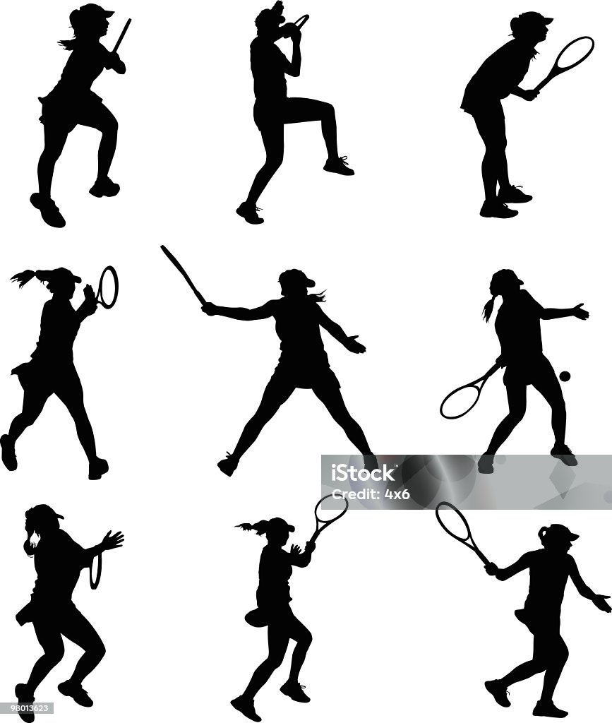 Active female tennis player  Tennis stock vector