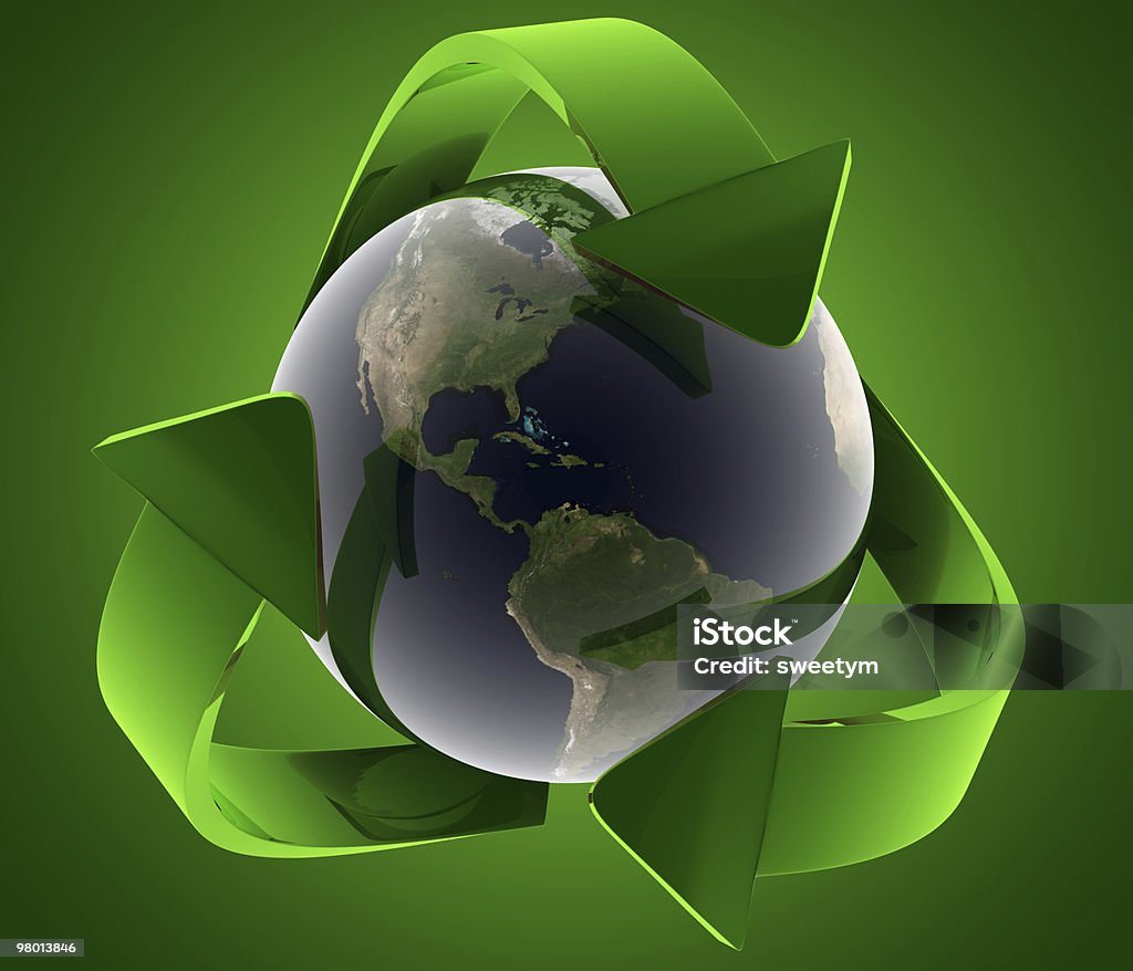 Recycle Concept Ecology Concept. Digitally Generated Image. Recycling Stock Photo