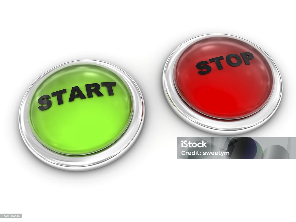 Arranque y parada - Foto de stock de Botón de emergencia libre de derechos