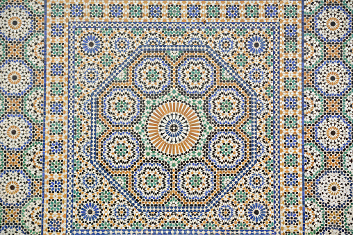 Detail of oriental mosaic, Morocco