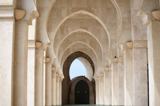 The corridor of the mosque,is located in Ningxia Hui Autonomous Regio, China.