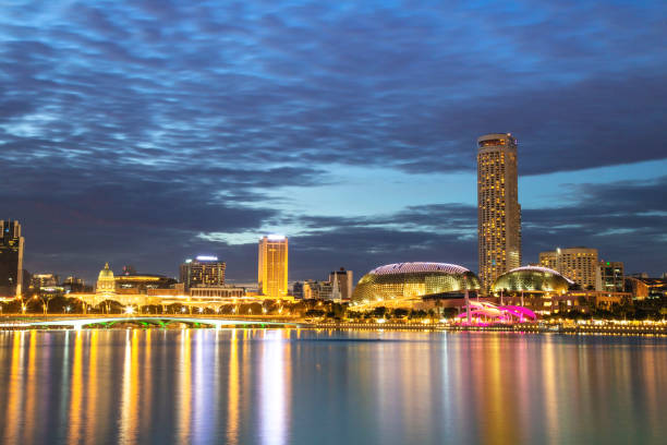 istock Cityscape Singapore with modern building around Marina bay 980175268