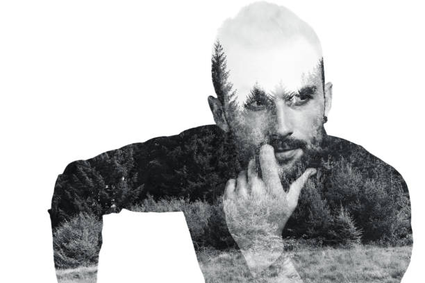 istock Double exposure of a man with dramatic sky 980182484