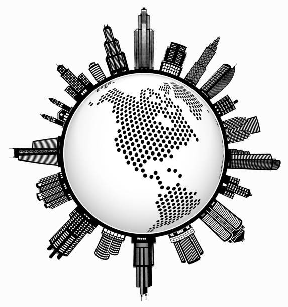 istock North America Black and White Cityscape Skyline Background 980186608