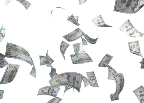 istock One Hundred American Dollar Bills Falling On White Background 980190832