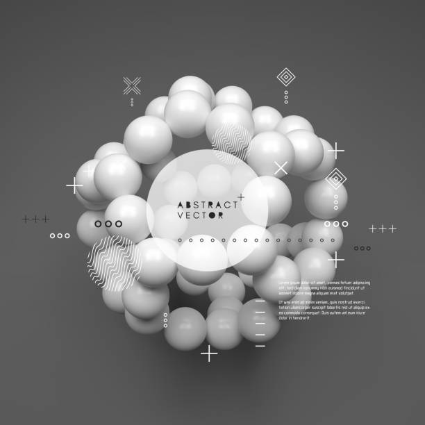 ilustrações de stock, clip art, desenhos animados e ícones de molecule. 3d concept illustration. vector template. - white molecule