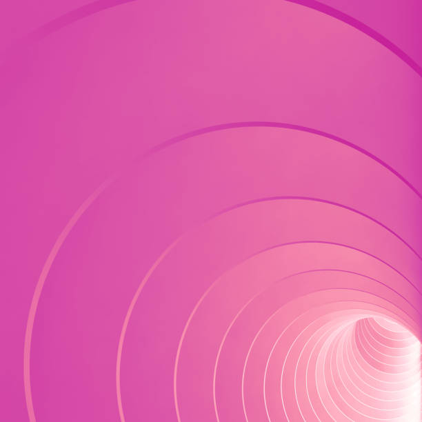 istock Abstract pink tunnel with glowing end 3d 980195424
