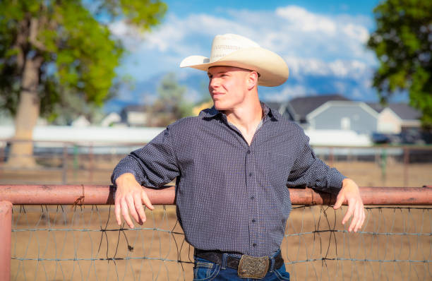 istock Young cowboy portrait 980197584